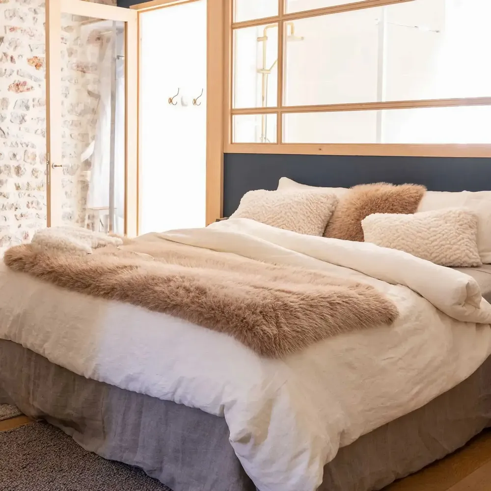 Throw blankets - Betani Throw Muscade 130 X 160 - MAISON VIVARAISE - SDE VIVARAISE WINKLER