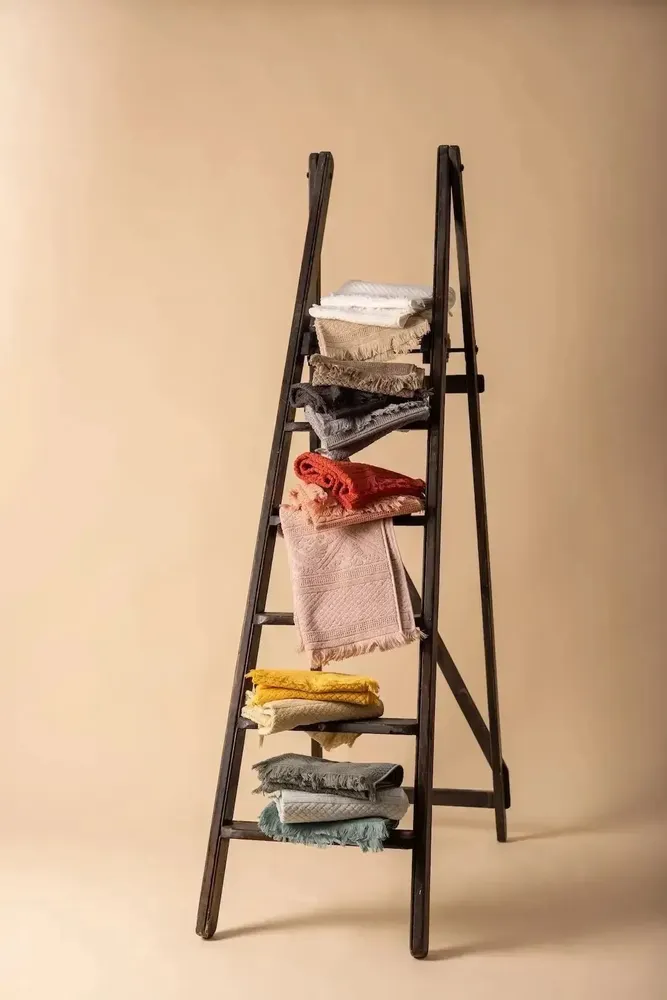 Bath towels - Zoé Guest Towel Brique 30 X 50 - MAISON VIVARAISE - SDE VIVARAISE WINKLER