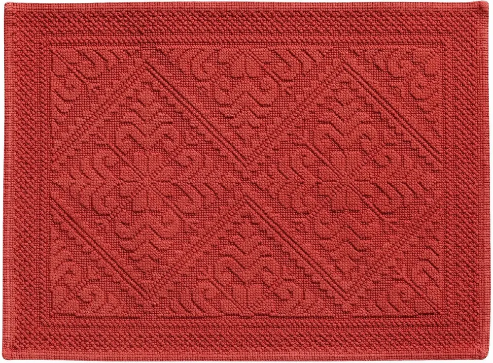 Other bath linens - Enzo Bath Mat Brique 54 X 64 - MAISON VIVARAISE - SDE VIVARAISE WINKLER