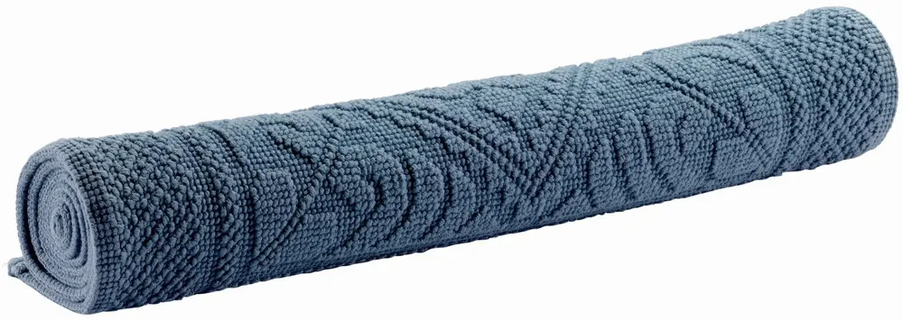 Autres linges de bain - Tapis de bain uni Enzo Tempête 54 x 110 - MAISON VIVARAISE - SDE VIVARAISE WINKLER
