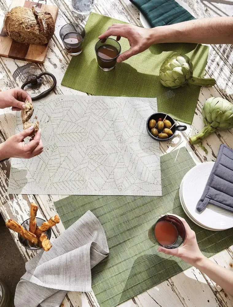 Table cloths - Manoka Placemat Set Eucalyptus 33 X 45 - MAISON VIVARAISE - SDE VIVARAISE WINKLER