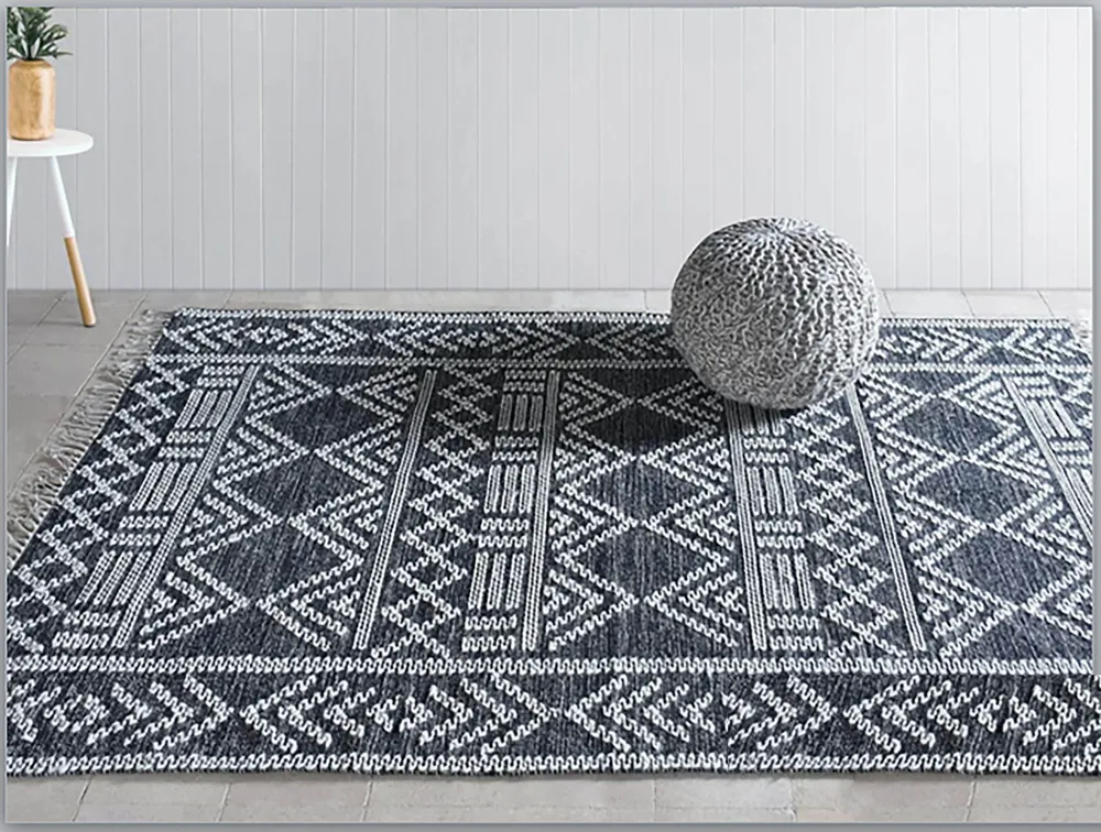 Rugs - Rug Mais Charbon/Ivoire 160 X 230 - MAISON VIVARAISE - SDE VIVARAISE WINKLER