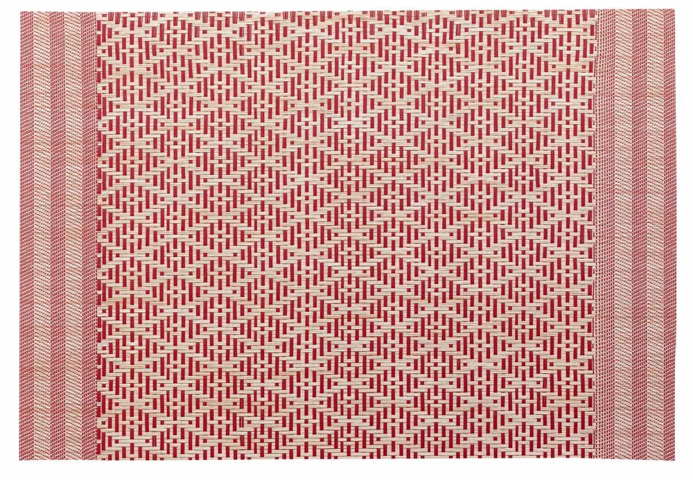 Nappes - Set de table Kadra Naturel/rouge 33 x 45 - MAISON VIVARAISE - SDE VIVARAISE WINKLER
