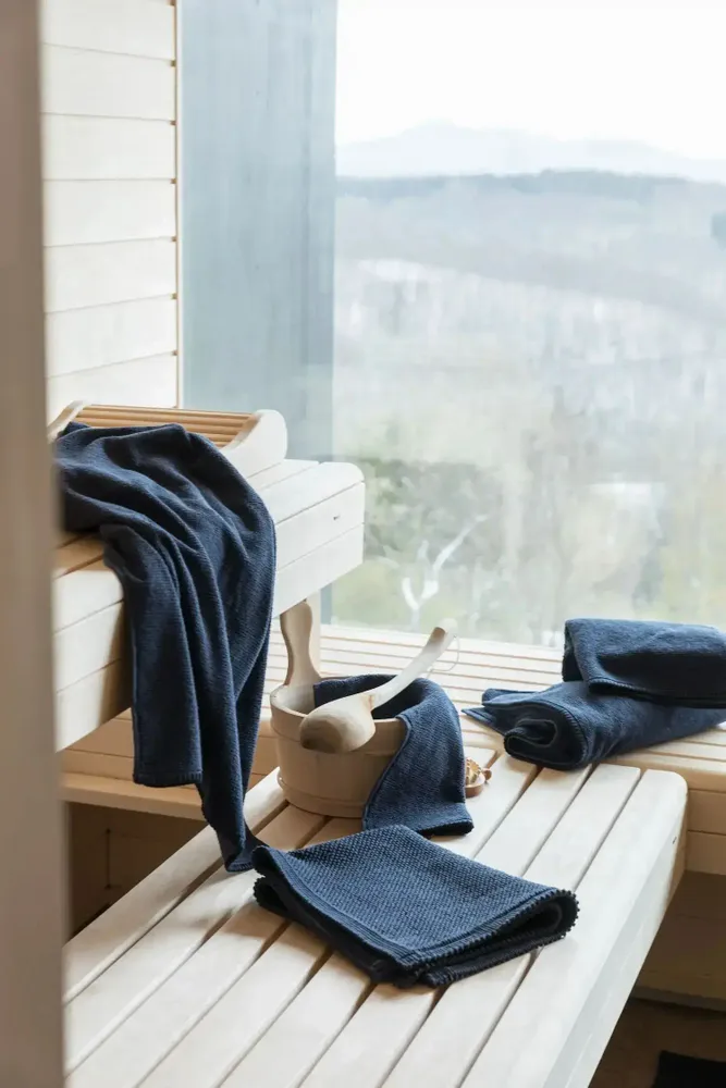 Bath towels - Bora Bath Towel Encre 90 X 150 - MAISON VIVARAISE - SDE VIVARAISE WINKLER