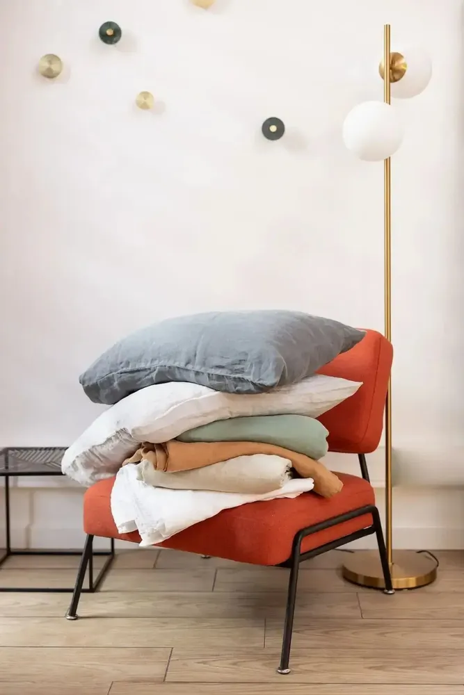 Bed linens - Kala Flat Sheet Blanc 240 X 300 - MAISON VIVARAISE - SDE VIVARAISE WINKLER