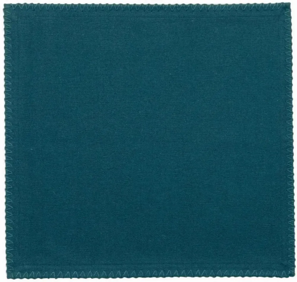 Serviettes - Lot de 2 serviettes de table recyclées Delia Paon 41 x 41 - MAISON VIVARAISE - SDE VIVARAISE WINKLER