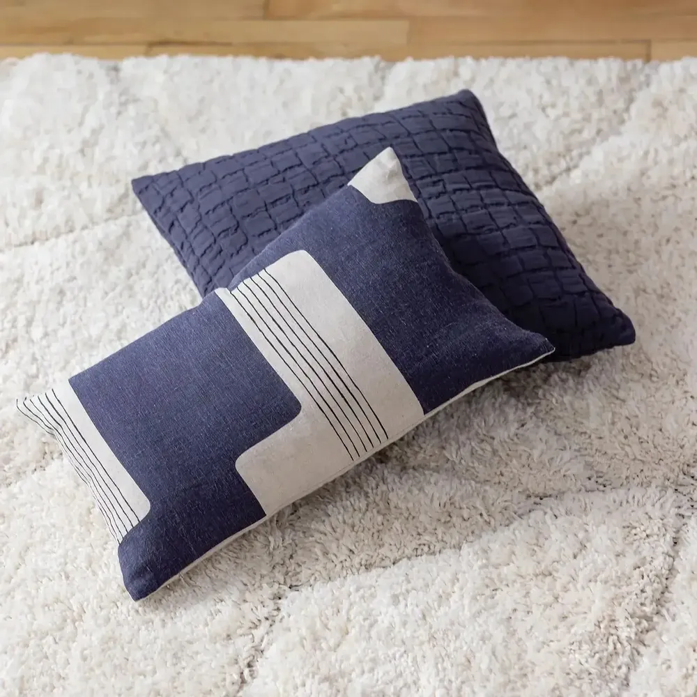 Coussins - Coussin Swami Marine 45 x 45 - MAISON VIVARAISE - SDE VIVARAISE WINKLER