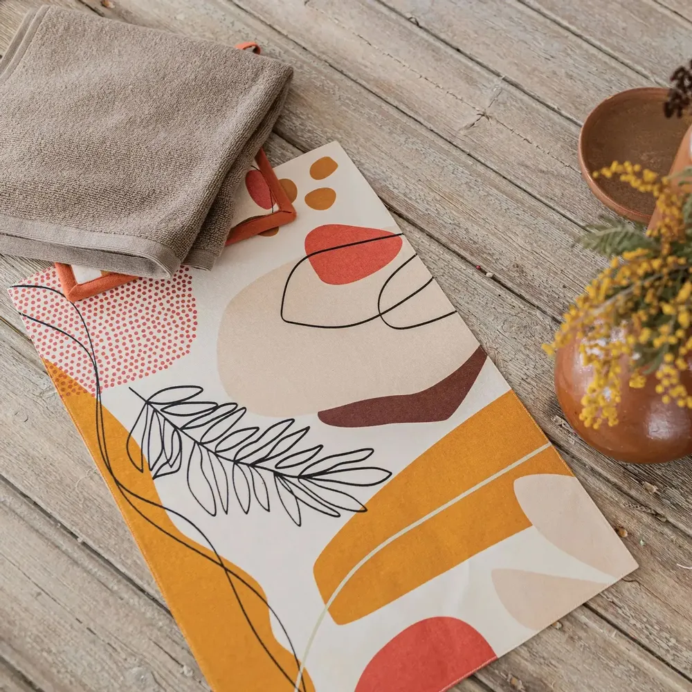 Kitchen utensils - Curl Eyelet Hand Towel Tabac 50 X 50 - MAISON VIVARAISE - SDE VIVARAISE WINKLER
