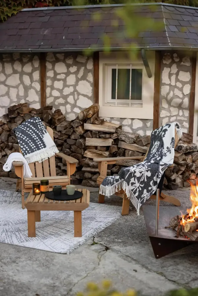 Throw blankets - Gini recycled blanket Carbone 127 X 160 - MAISON VIVARAISE - SDE VIVARAISE WINKLER