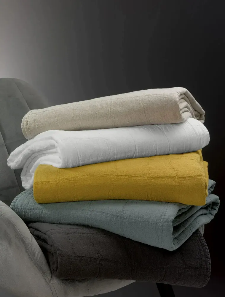 Bed linens - Titou Recycled Bed Throw Lin 180 X 260 - MAISON VIVARAISE - SDE VIVARAISE WINKLER