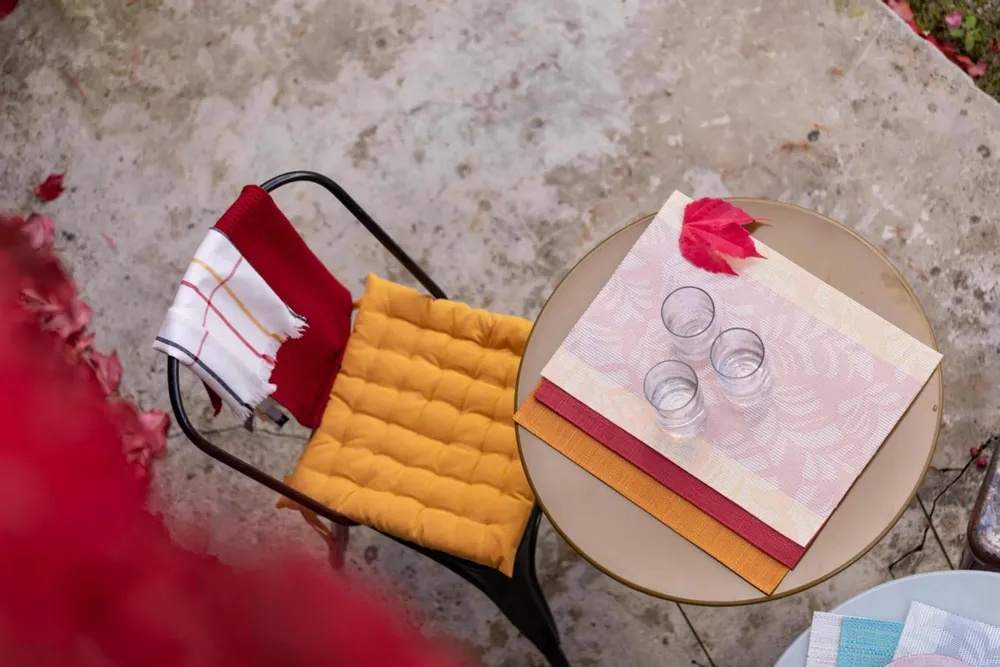 Chairs - Recycled Chair Cushion 36 Points Zea Tournesol 38 X 38 X 3 - MAISON VIVARAISE - SDE VIVARAISE WINKLER