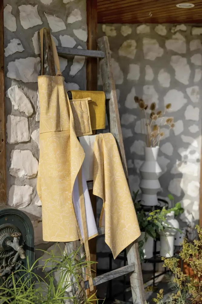 Aprons - Freedom Organic Kitchen Apron Bambou 72 X 85 - MAISON VIVARAISE - SDE VIVARAISE WINKLER
