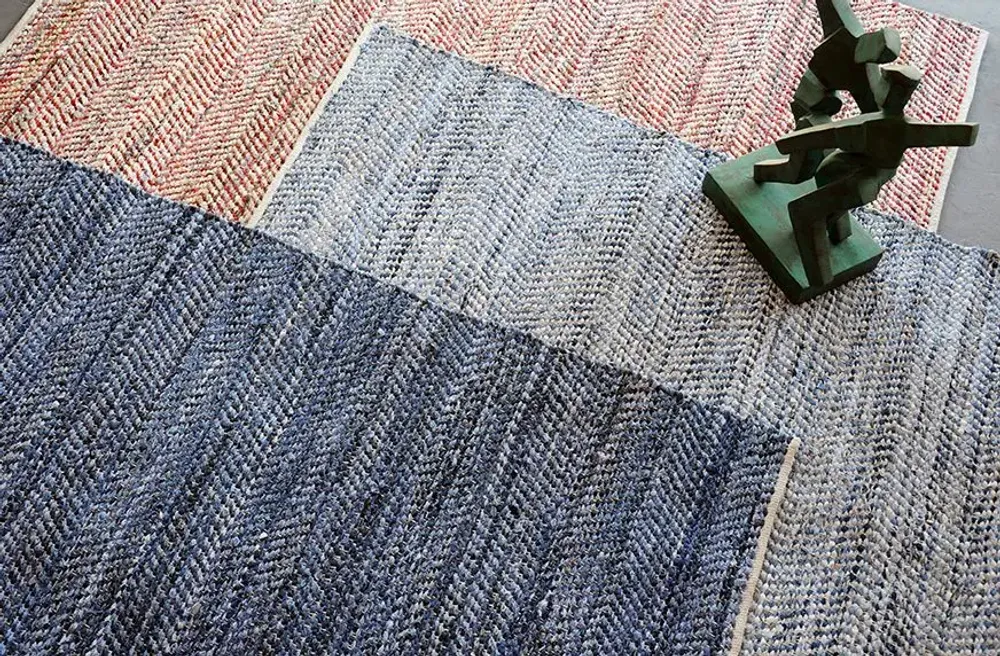Tapis - Tapis Atlas Blanc/Bleu 160 X 230 - MAISON VIVARAISE - SDE VIVARAISE WINKLER