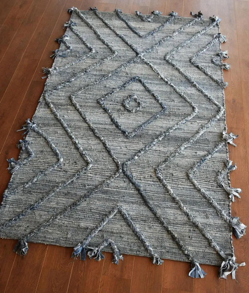 Tapis - Tapis Worgan denim Bleu/ivoire 120 x 180 - MAISON VIVARAISE - SDE VIVARAISE WINKLER