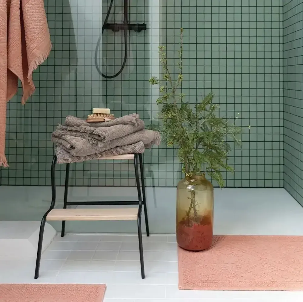Other bath linens - Enzo Bath Mat Argile 54 X 110 - MAISON VIVARAISE - SDE VIVARAISE WINKLER