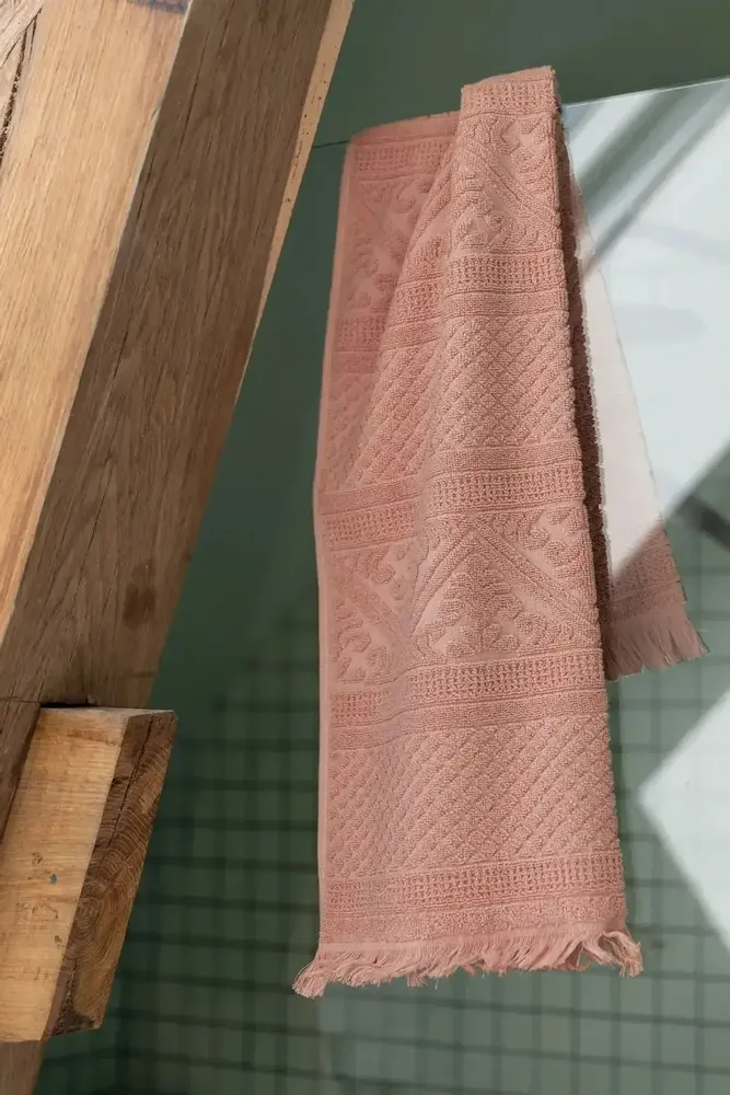 Serviettes de bain - Drap de douche uni Zoe Argile 70 x 140 - MAISON VIVARAISE - SDE VIVARAISE WINKLER