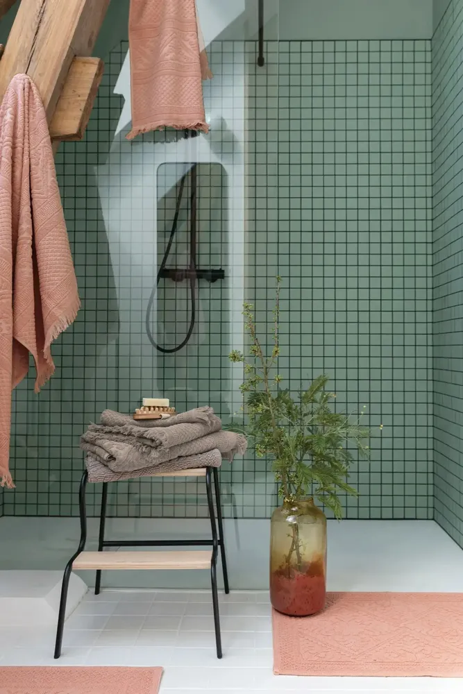 Bath towels - Zoé Bath Towel Chamois 100 X 180 - MAISON VIVARAISE - SDE VIVARAISE WINKLER