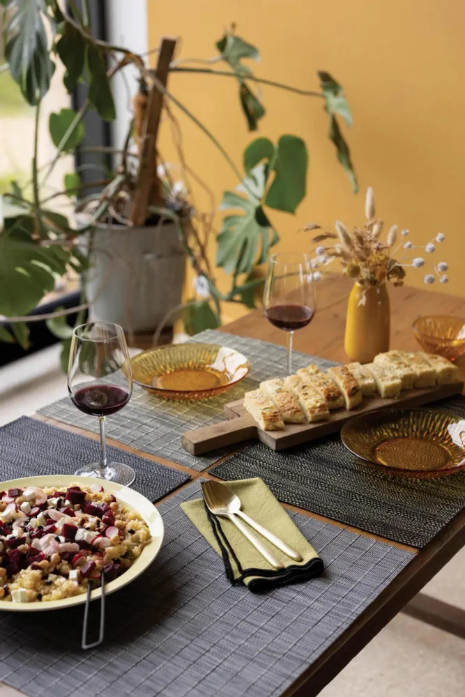 Table cloths - Canna Placemat Set Ombre/Or 33 X 45 - MAISON VIVARAISE - SDE VIVARAISE WINKLER