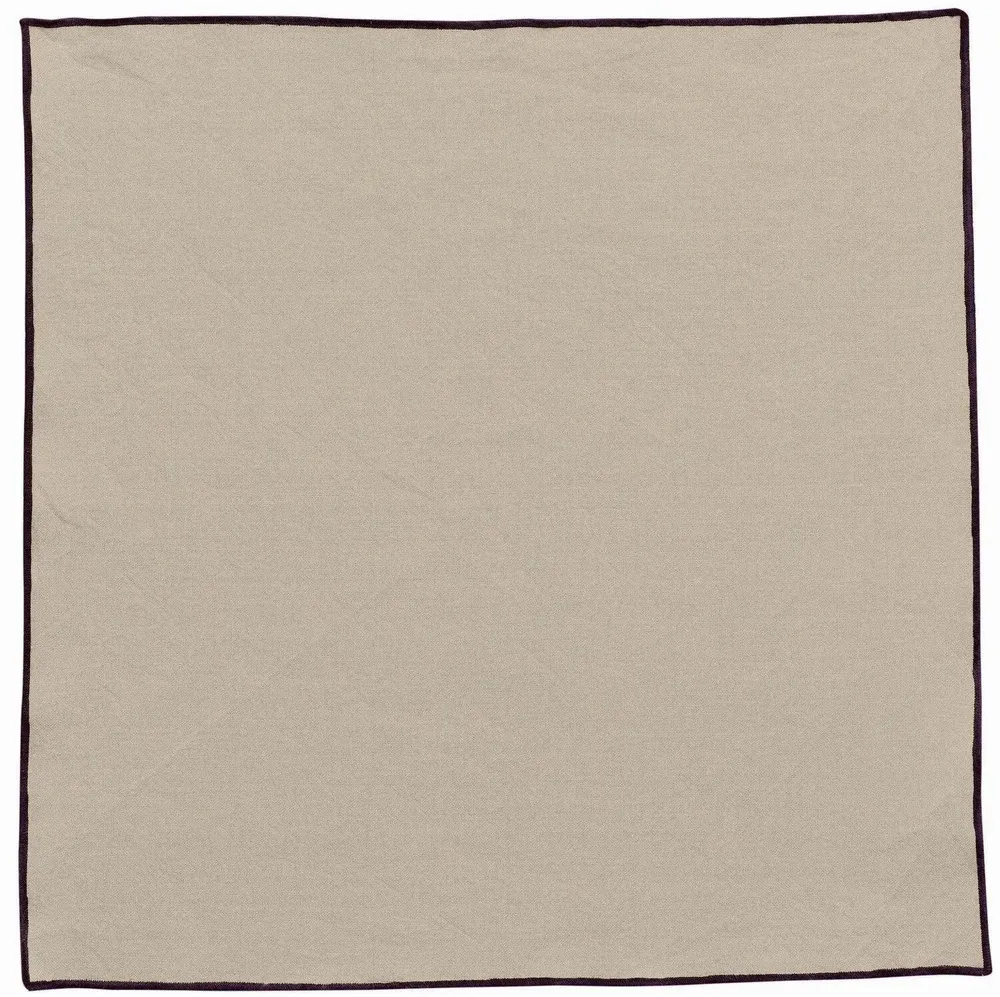Napkins - Recycled Napkin Grace Ficelle 40 X 40 - MAISON VIVARAISE - SDE VIVARAISE WINKLER