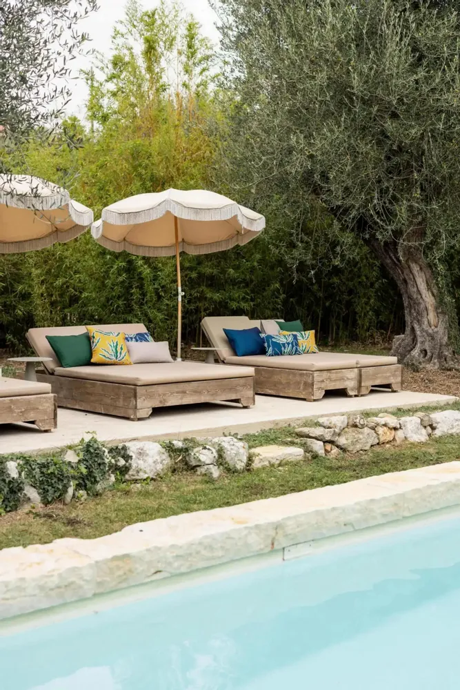 Coussins - Coussin uni Alga outdoor Indigo 40 x 65 - MAISON VIVARAISE - SDE VIVARAISE WINKLER