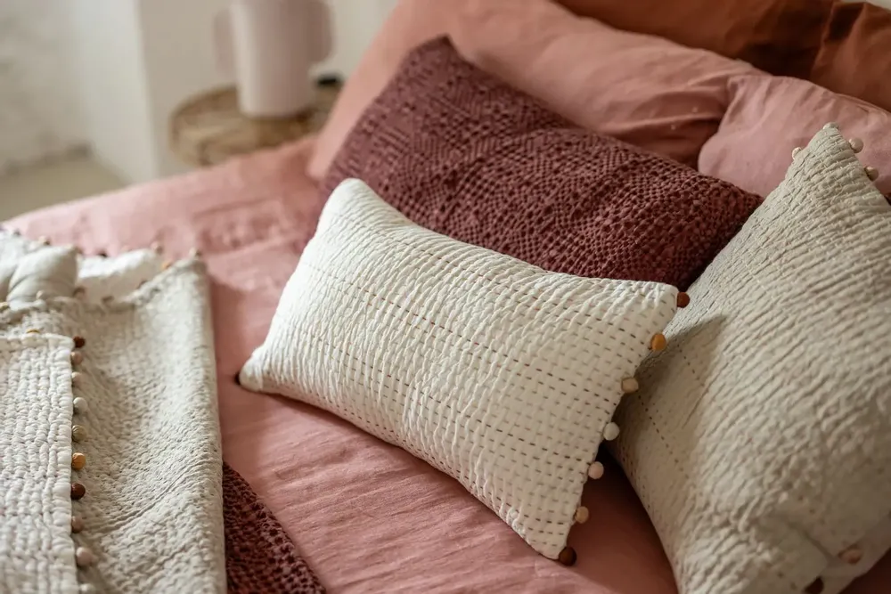Cushions - Plain Gastounet Cushion Sienne 30 X 50 - MAISON VIVARAISE - SDE VIVARAISE WINKLER