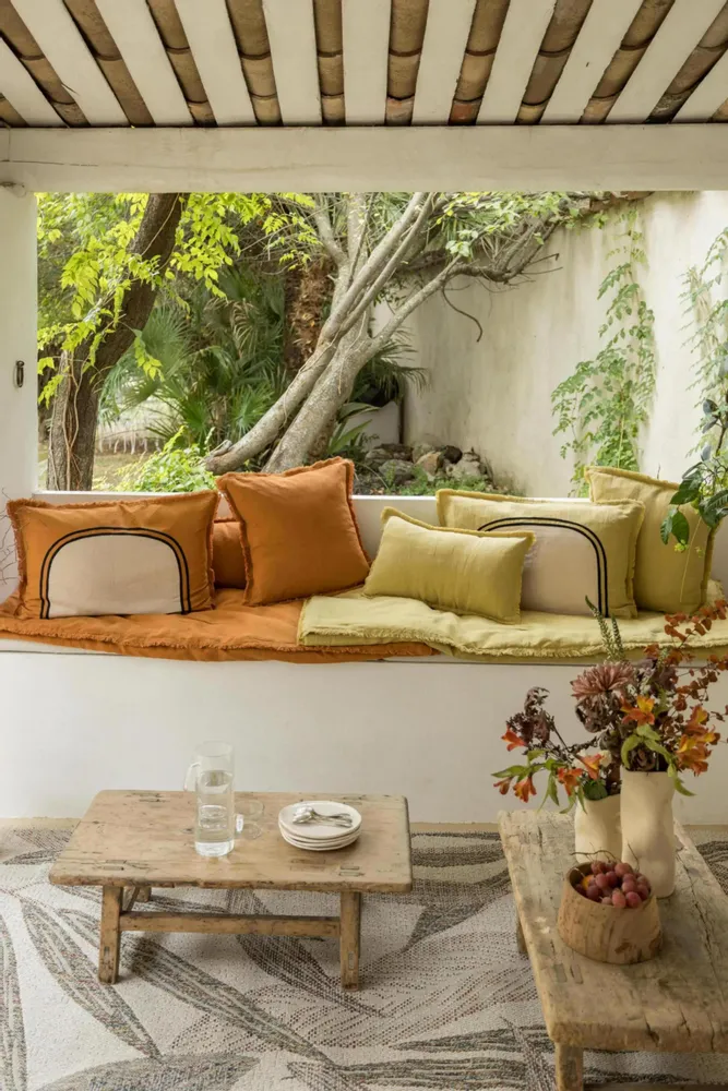Cushions - Laly Bicolore Two-Tone Cushion Gold 40 X 65 - MAISON VIVARAISE - SDE VIVARAISE WINKLER