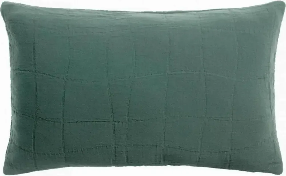 Coussins - Coussin recyclé Titou Vert de gris 30 x 50 - MAISON VIVARAISE - SDE VIVARAISE WINKLER