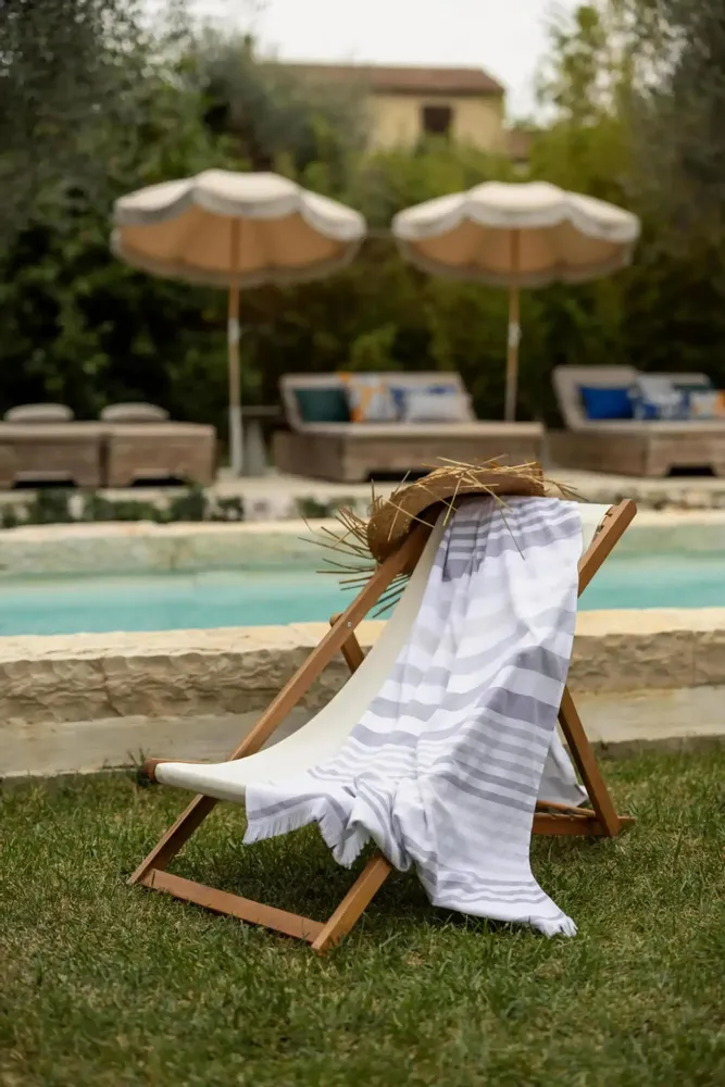 Bed linens - Recycled Hammam Towel Samoa Tonnerre 100 X 200 - MAISON VIVARAISE - SDE VIVARAISE WINKLER
