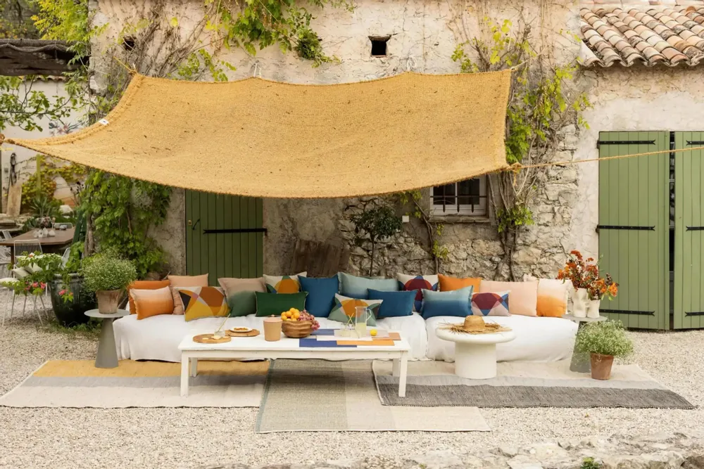 Cushions - Zeff Celeste Cushion Cuivre 45 X 45 - MAISON VIVARAISE - SDE VIVARAISE WINKLER