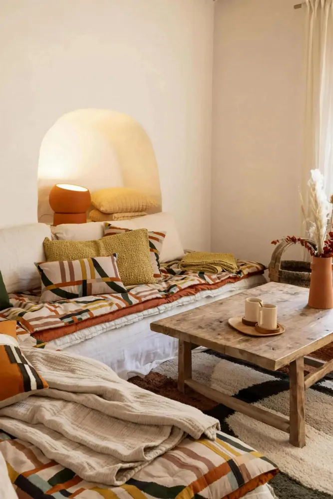 Bed linens - Recycled Bed Throw Lisa Naturel 180 X 260 - MAISON VIVARAISE - SDE VIVARAISE WINKLER