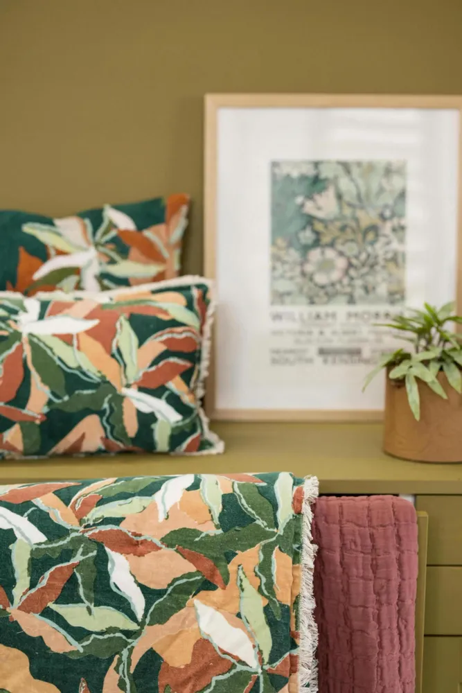 Bed linens - Alina Printed Comforter Pétrole 85 X 200 - MAISON VIVARAISE - SDE VIVARAISE WINKLER