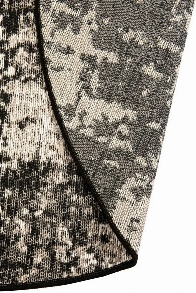 Tapis - Tapis Catania 2 outdoor Noir Diamètre 160 cm - MAISON VIVARAISE - SDE VIVARAISE WINKLER
