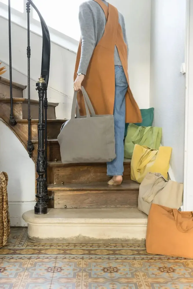 Sacs et cabas - Sac shopping recyclé Grace Badiane 35 x 40 x 15 - MAISON VIVARAISE - SDE VIVARAISE WINKLER