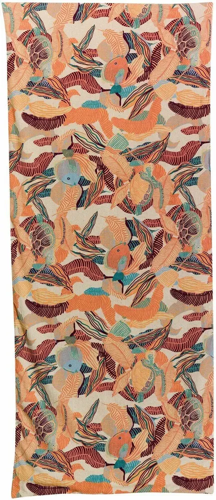 Plaids - Edredon imprimé Dori Papaye 85 x 200 - MAISON VIVARAISE - SDE VIVARAISE WINKLER