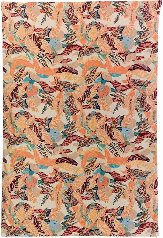 Plaids - Plaid imprimé Dori Papaye 135 x 200 - MAISON VIVARAISE - SDE VIVARAISE WINKLER