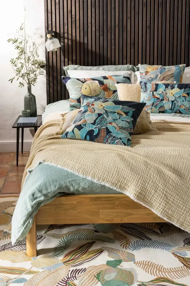 Bed linens - Emilio Throw Mirabelle 240 X 260 - MAISON VIVARAISE - SDE VIVARAISE WINKLER