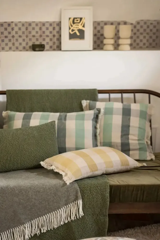 Plaids - Plaid recyclé Maia Eucalyptus 140 x 200 - MAISON VIVARAISE - SDE VIVARAISE WINKLER