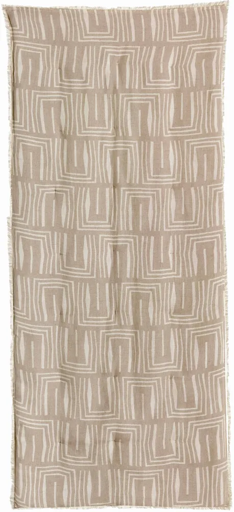 Plaids - Edredon imprimé Tina Naturel 85 x 200 - MAISON VIVARAISE - SDE VIVARAISE WINKLER
