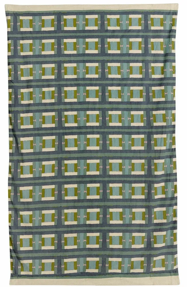 Throw blankets - Taho Printed Throw Blanket Vert de gris 135 X 200 - MAISON VIVARAISE - SDE VIVARAISE WINKLER