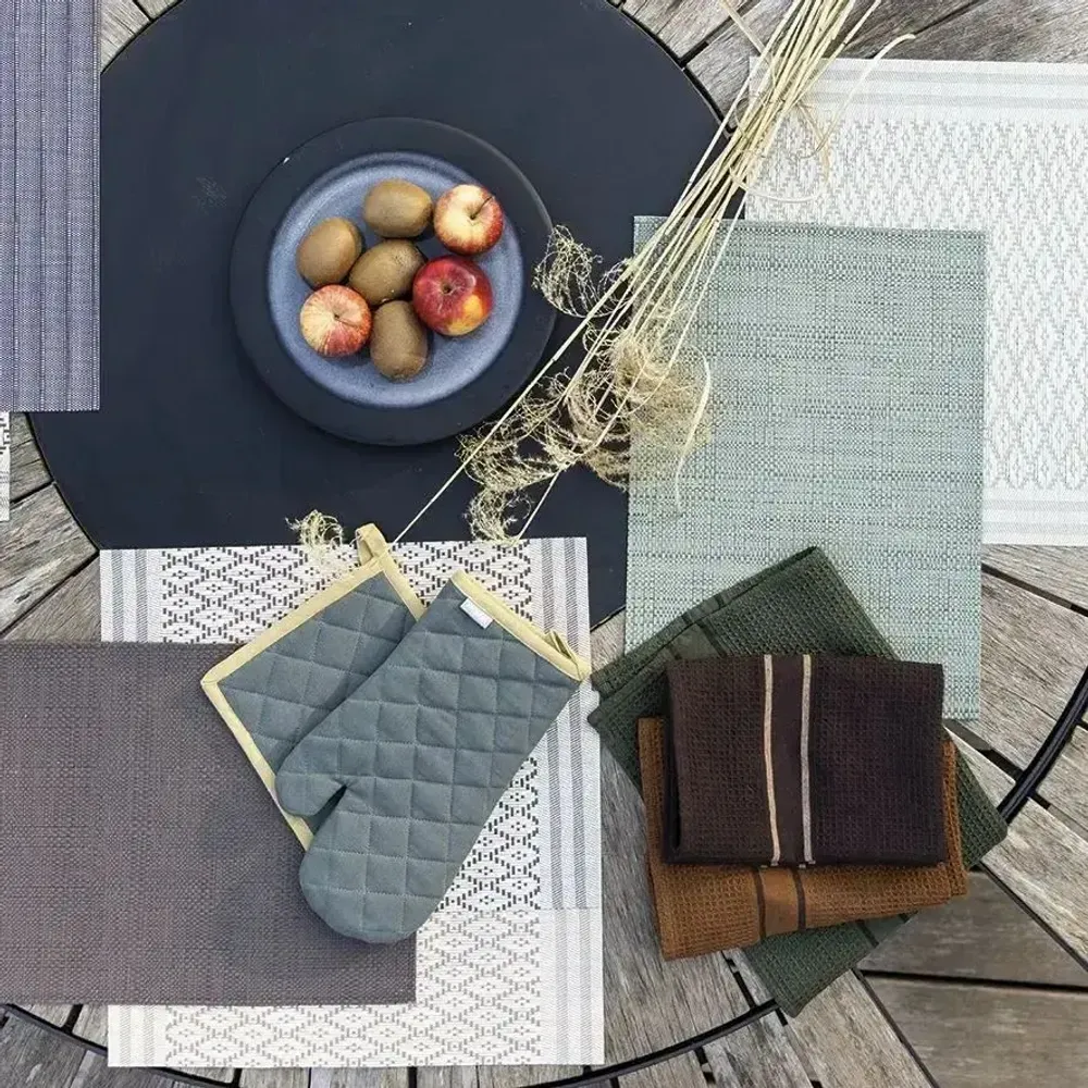 Table cloths - Kadra Placemat Set Camel 33 X 45 - MAISON VIVARAISE - SDE VIVARAISE WINKLER