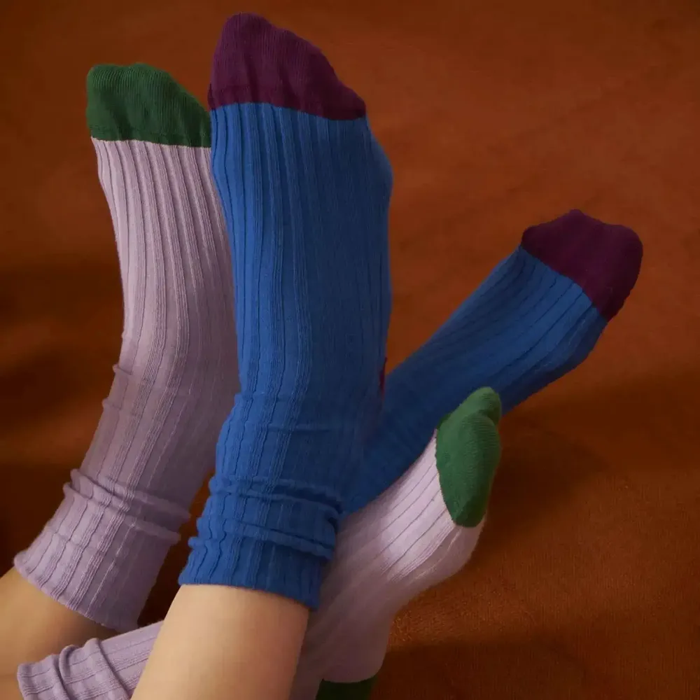 Chaussettes - Chaussettes Yvette Lilas 39/41 - LA CERISE SUR LE GATEAU