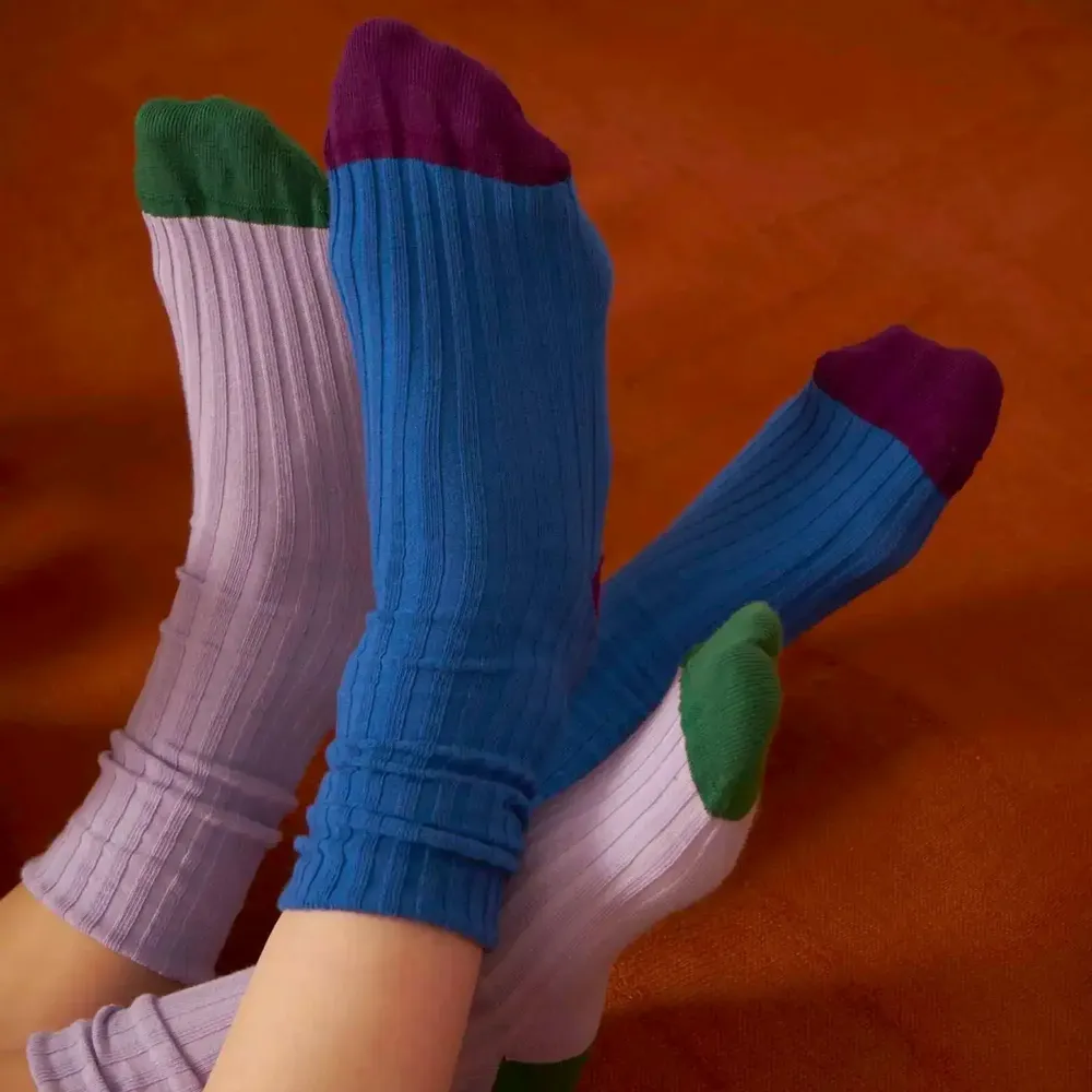 Chaussettes - Chaussettes Yvette Lilas 42/45 - LA CERISE SUR LE GATEAU