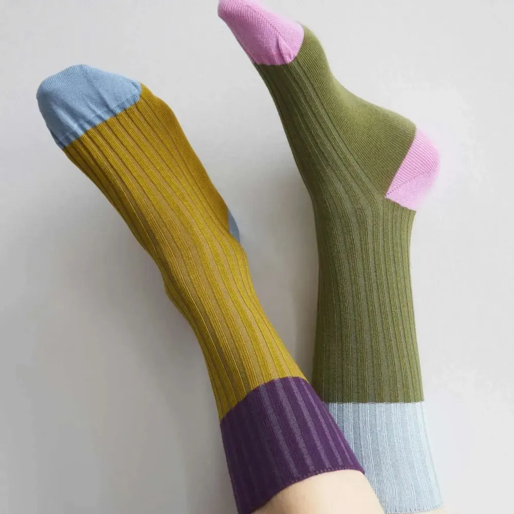 Socks - Yvette Socks Olive 39/41 - LA CERISE SUR LE GATEAU