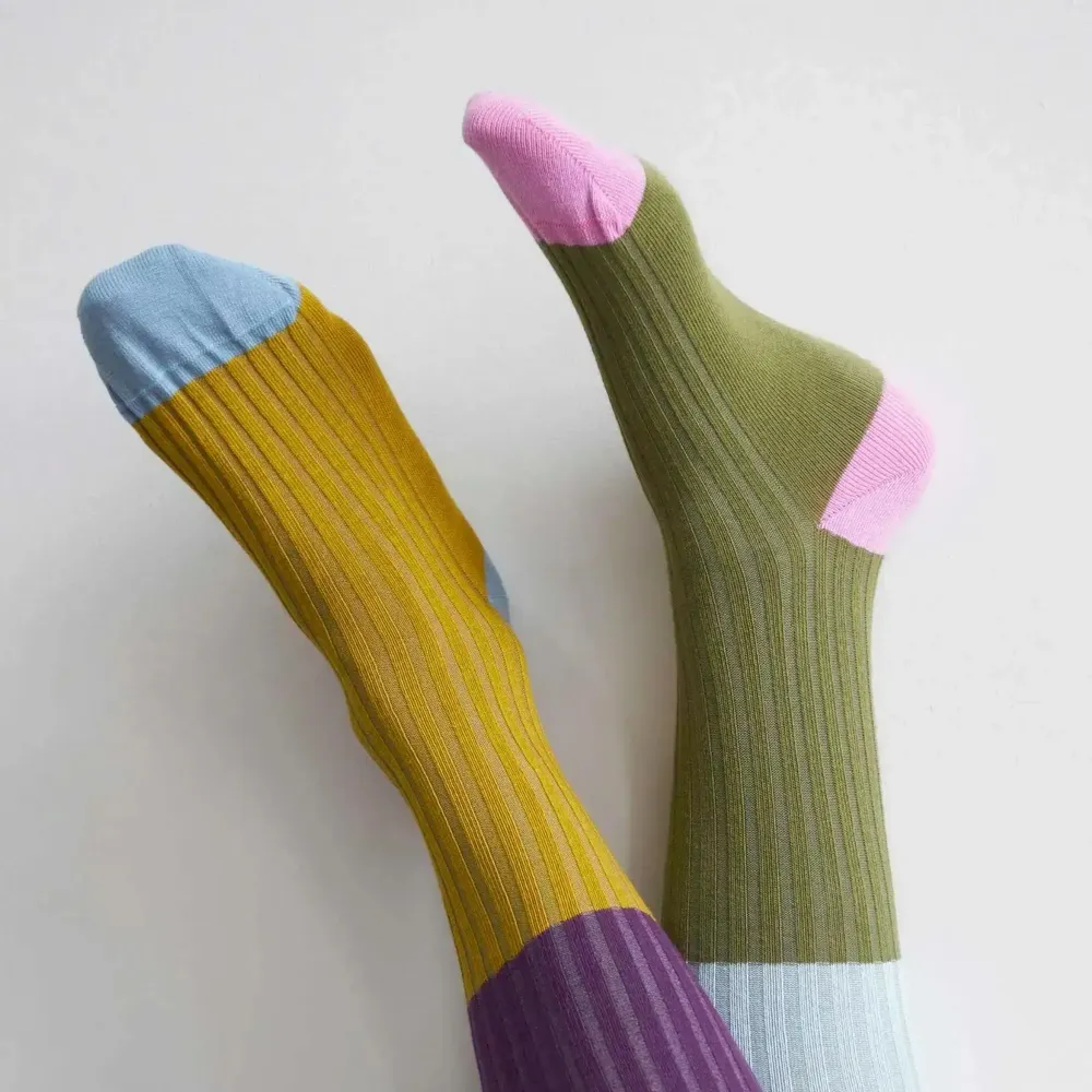 Socks - Yvette Socks Olive 42/45 - LA CERISE SUR LE GATEAU