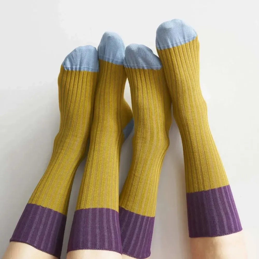 Chaussettes - Chaussettes Yvette Savora Jaune 42/45 - LA CERISE SUR LE GATEAU