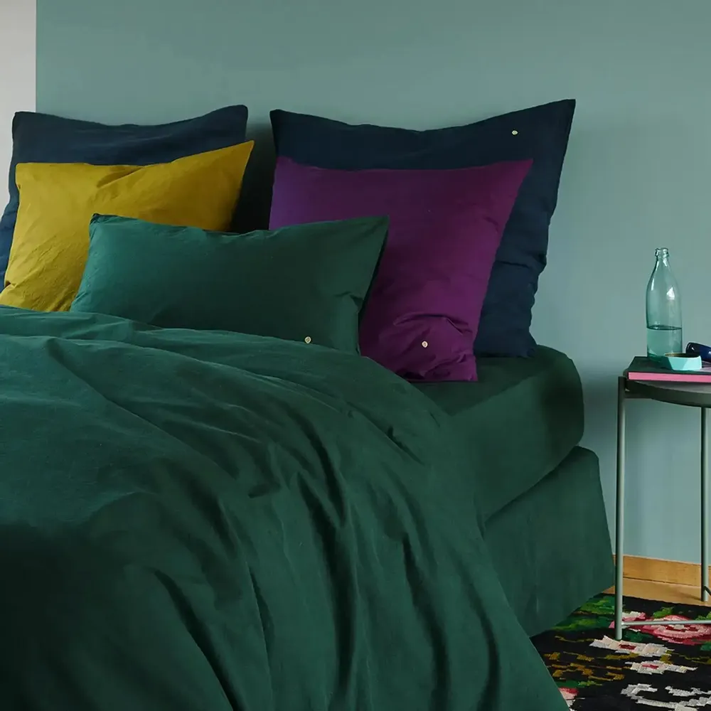 Linge de lit - Drap housse Céleste Nori 200 x 90 - LA CERISE SUR LE GATEAU