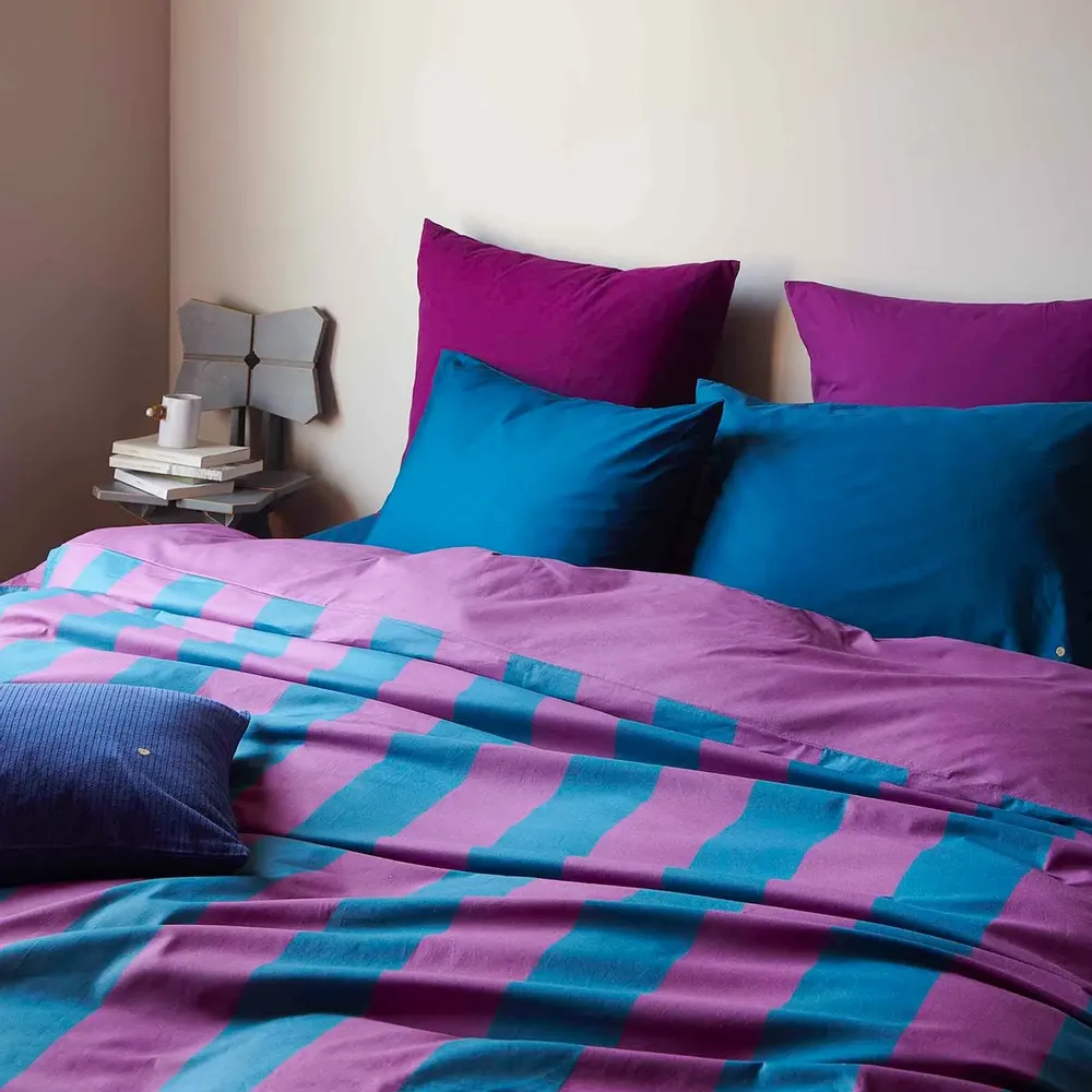 Linge de lit - Housse de couette Malo Purple rain/Orage 220 x 240 - LA CERISE SUR LE GATEAU