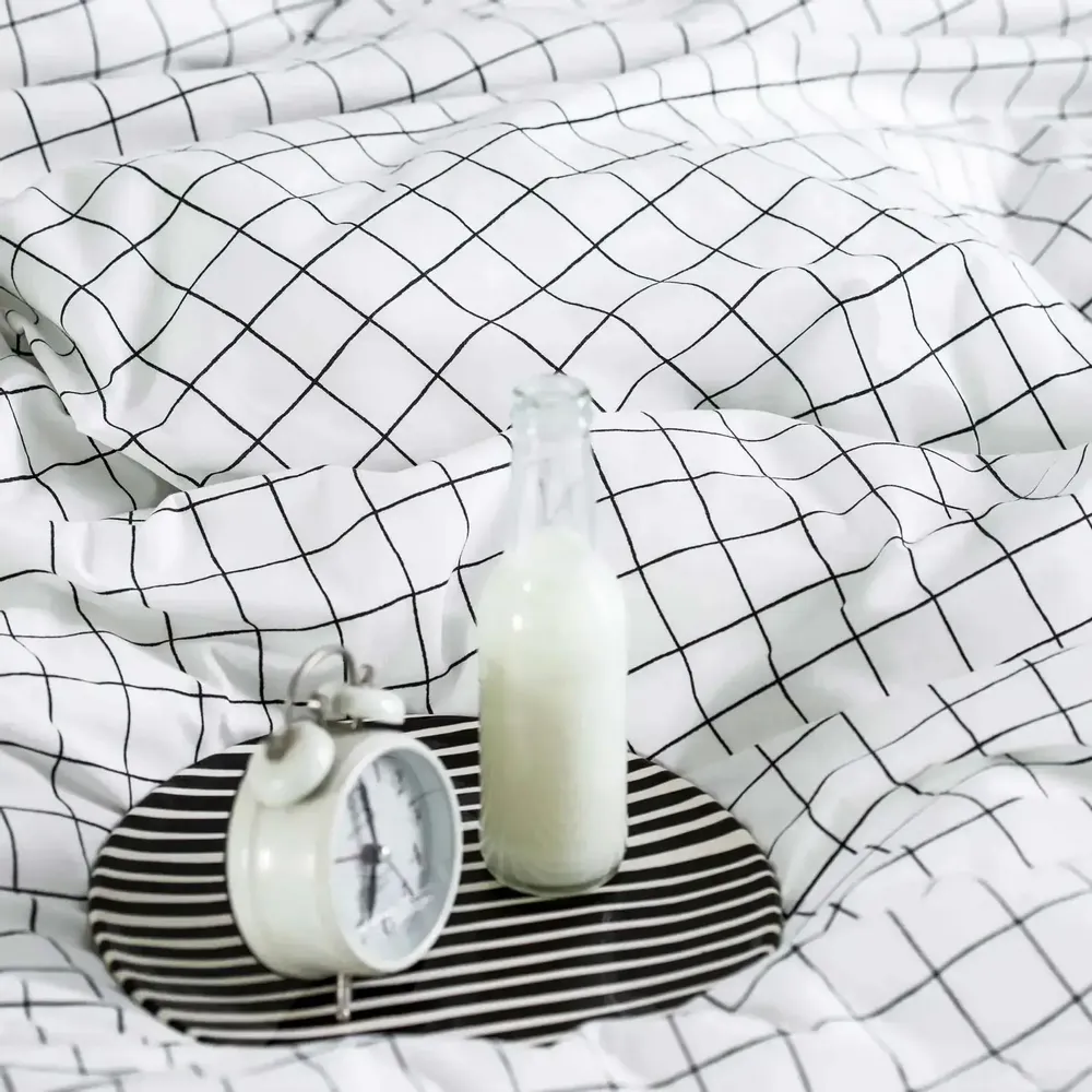 Bed linens - Oscar duvet cover Milk 220 X 240 - LA CERISE SUR LE GATEAU