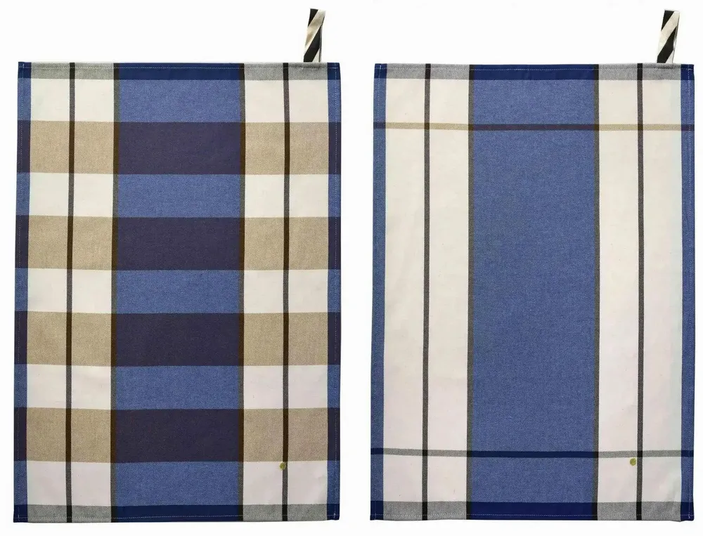 Dish towels - Set of 2 Archie Tea Towels Indigo 70 X 50 - LA CERISE SUR LE GATEAU