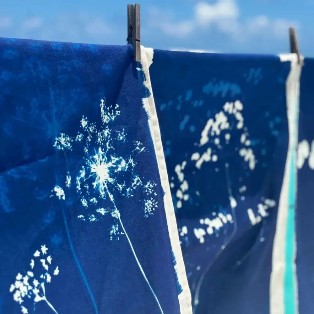 Torchons - Torchon Fleurs de carotte Bleu 70 x 50 - LA CERISE SUR LE GATEAU